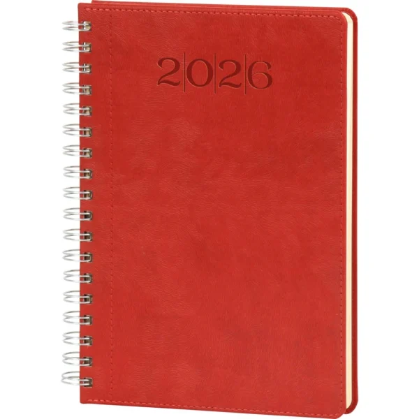 2026 kırmızı spiralli günlük ajanda kurumsal hediye toptan